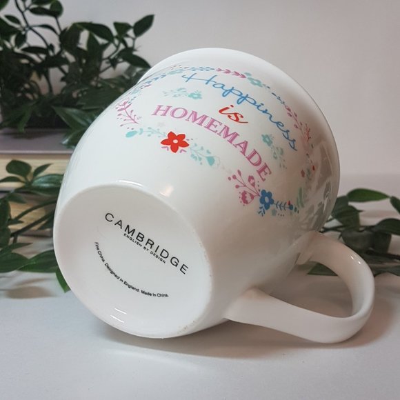 CAMBRIDGE Mug "Happiness is Homemade" Quote Mug Statement Mug Graphic Mug Teacup - Picture 8 of 10